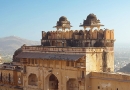 Le portail du fort Amber à Jaipur, Rajasthan