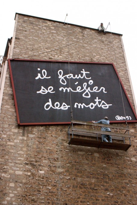 Inscription sur un mur à Belleville