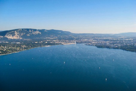 Extrémité du Lac Léman à Genève