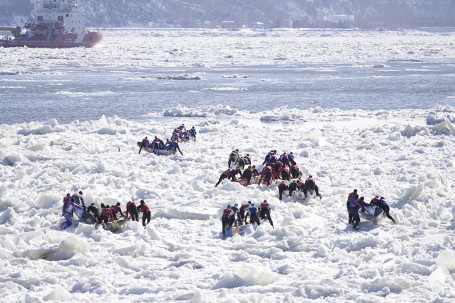 canoe sur glace