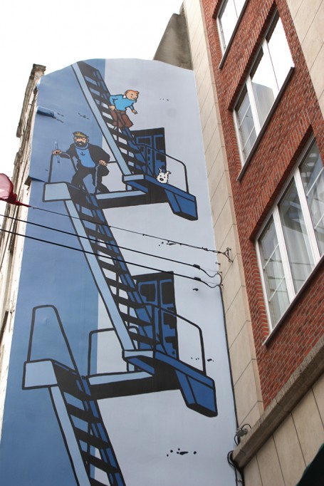 Fresque murale Tintin