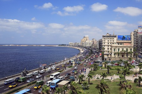 Egypte, Alexandrie, le front de mer